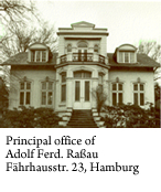 Principal office of Adolf Ferd. Rassau Fhrhausstr. 23, Hamburg